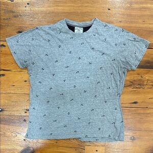 Ping Pong Gray T-Shirt with Anchors Size Medium